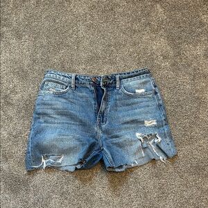 Flying Monkey Distressed Blue Jean Shorts